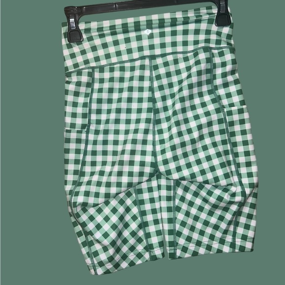 Antonio Melani Active Gingham Square Neck Coordinating Sports Bra/Shorts Set XL - Picture 8 of 9